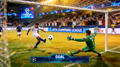 欧冠足球比赛录像回放截图 - 精彩进球瞬间回放